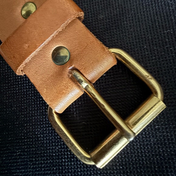 Vachetta leather Brown Leather with Gold brass Accents - Picture 1 of 6
